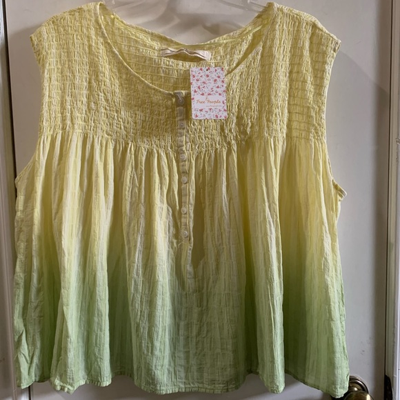 NWT Free People cotton combo blouse, size S - Picture 8 of 8